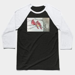 Cardinals sitting on a tree. Baseball T-Shirt